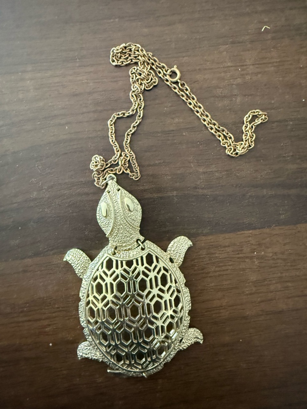 Gold Turtle Pendant Necklace